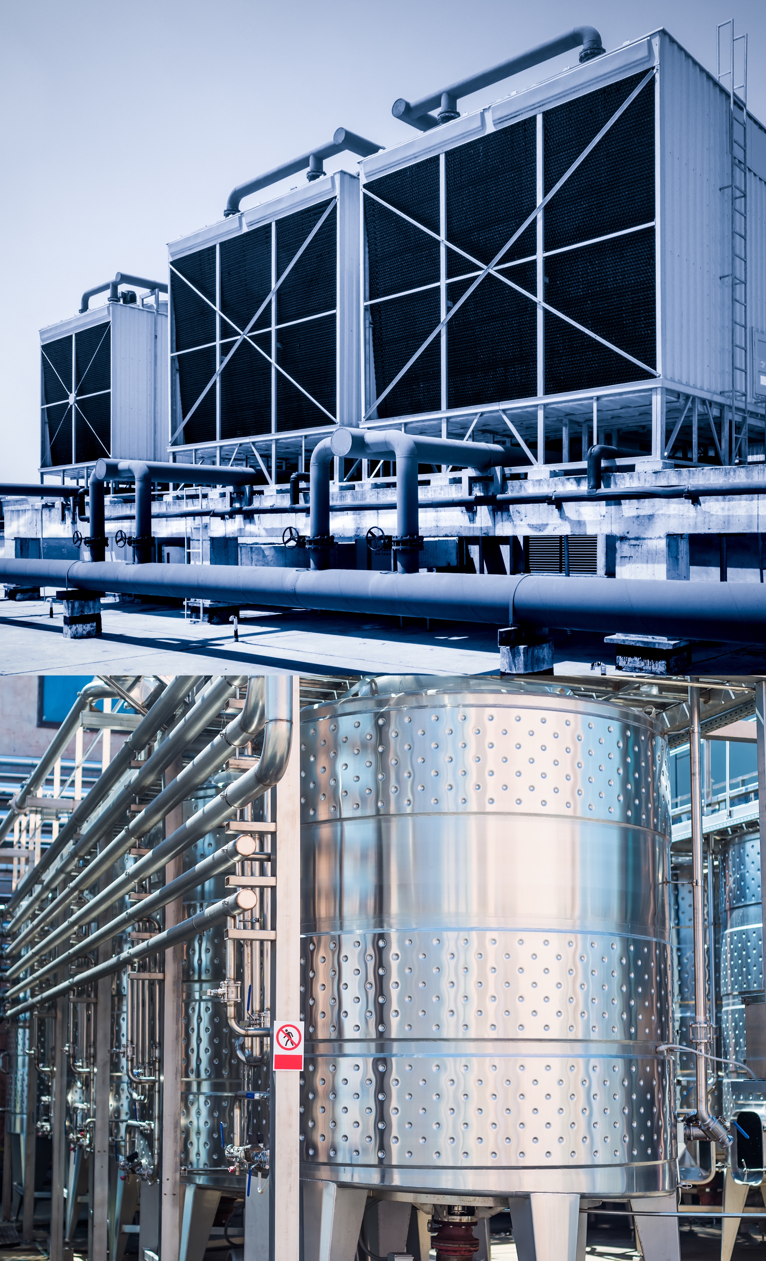 Commercial HVAC rooftop installation